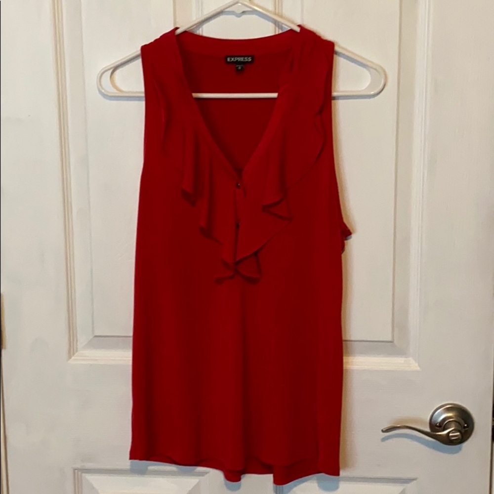 Express Women’s Red V-neck Tank
